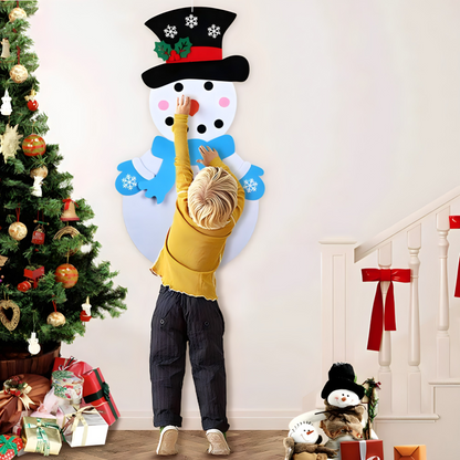 Sneško Belić sa čičak ukrasima - Novogodišnja dekoracija za zid