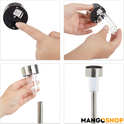 Solarne lampe od nerđajućeg čelika 6 komada