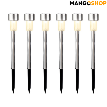 Solarne lampe od nerđajućeg čelika 6 komada