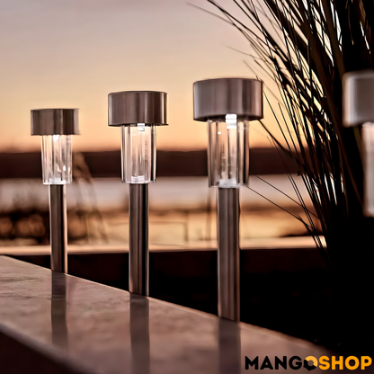 Solarne lampe od nerđajućeg čelika 6 komada