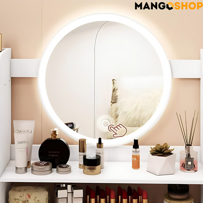 Stočić za šminkanje sa ogledalom + tabure