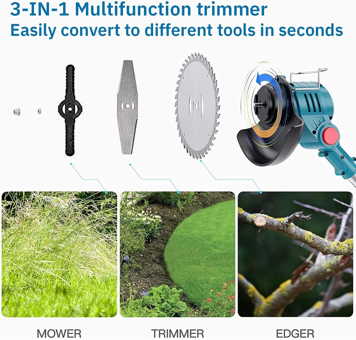 Aku trimer za travu sa 2 baterije