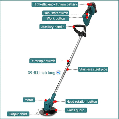 Aku trimer za travu sa 2 baterije