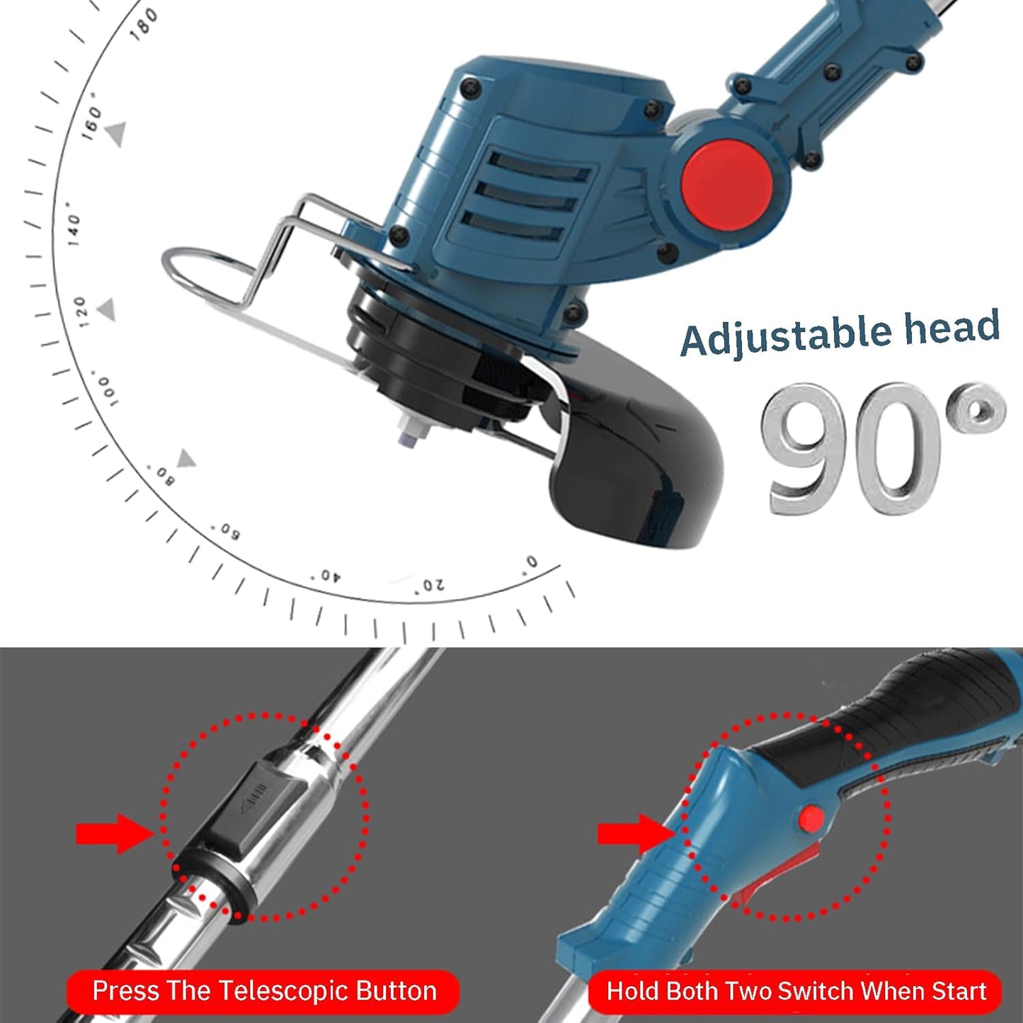 Aku trimer za travu sa 2 baterije