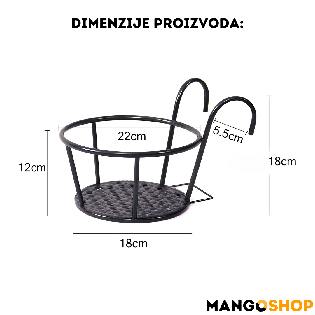 Viseći metalni nosač za cveće