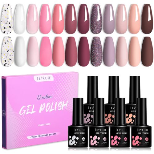 Lilycute UV/Led gel lakovi – 12 kom, 2 seta boja