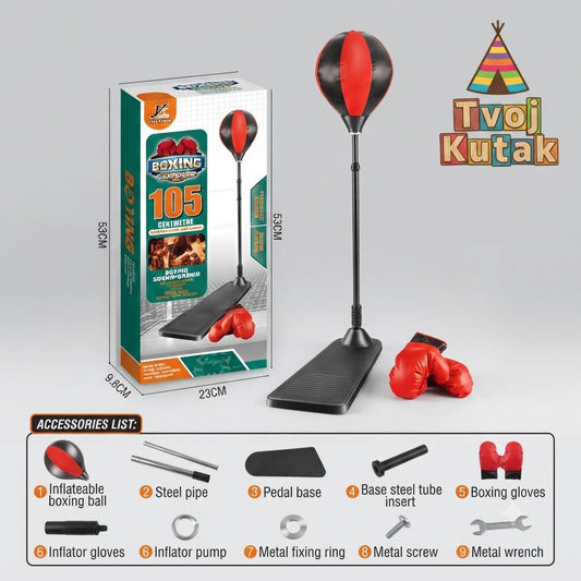 Dečji Bokserski Set sa Podesivom Kruškom (105 cm)