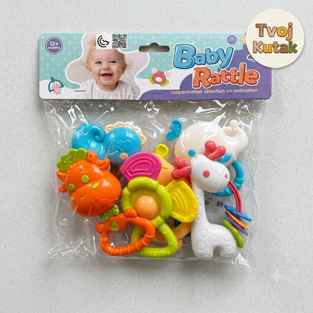 Veliki Set Plastičnih Zvečki i Glodalica za Bebe