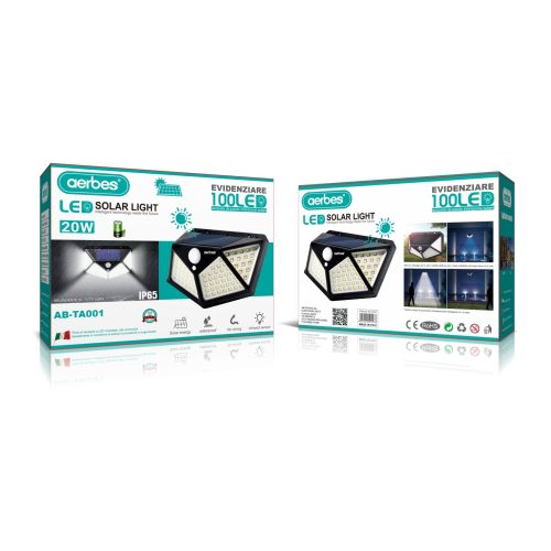 Aerbes zidna solarna lampa sa senzorom pokreta – 20W/30W