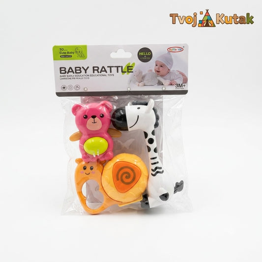 Set Zvečki za Bebe - Veseli Životinjski Prijatelji