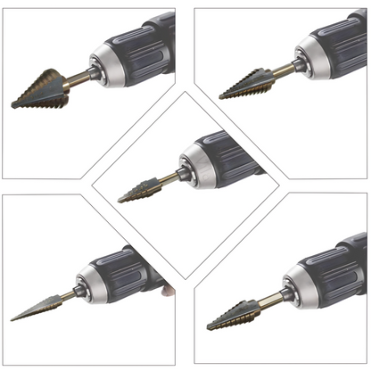 Set stepenastih burgija - 5 komada