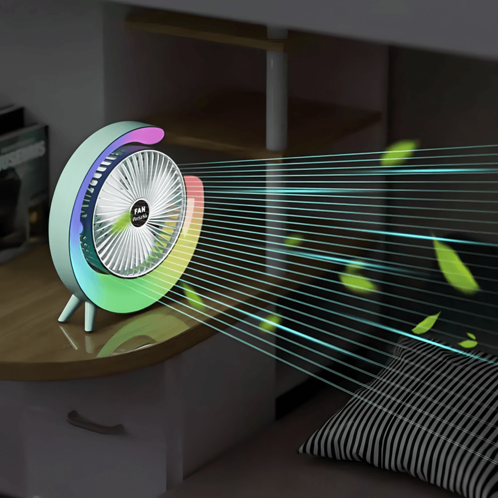 Stoni ventilator sa 3 brzine i LED svetlom - 2024