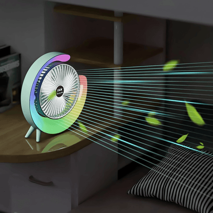 Stoni ventilator sa 3 brzine i LED svetlom - 2024