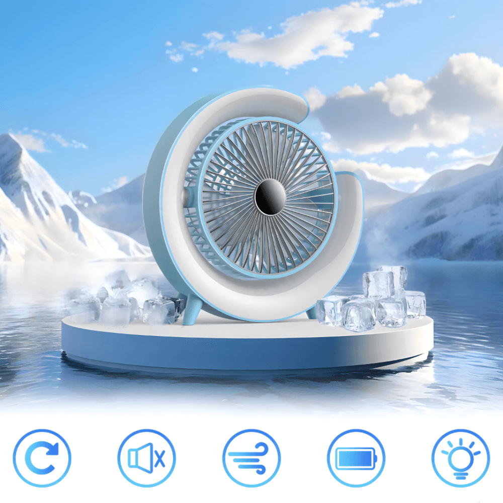 Stoni ventilator sa 3 brzine i LED svetlom - 2024