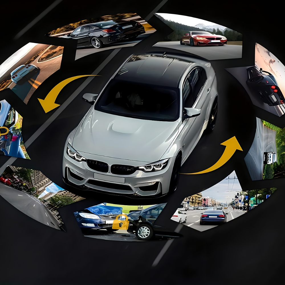 Auto kamera za snimanje vožnje napred i unutra