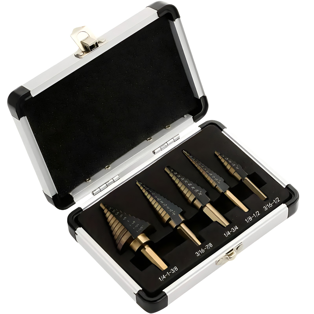 Set stepenastih burgija - 5 komada