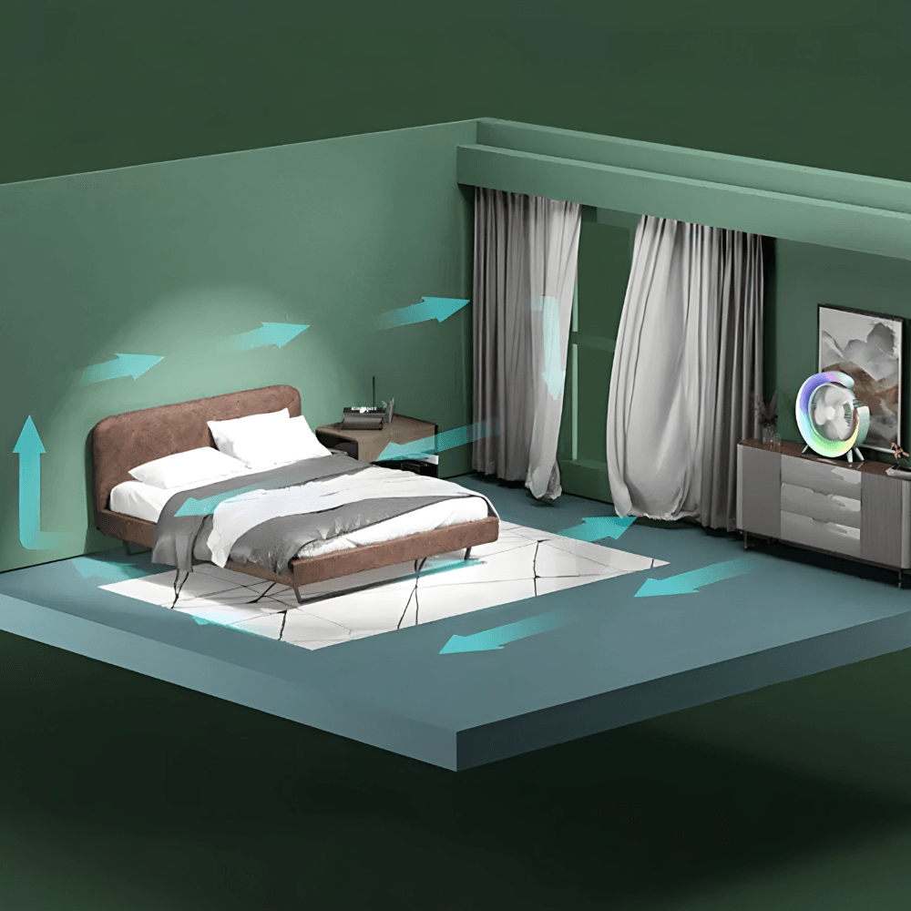 Stoni ventilator sa 3 brzine i LED svetlom - 2024