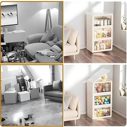 Sklopiva kutija za odlaganje sa poklopcem - za organizaciju obuće, igračaka i sličnog